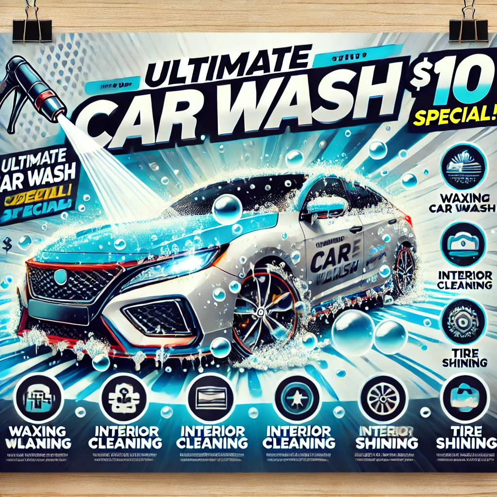 Car Wash Special paster and flyer designs