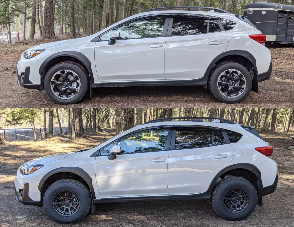 Lifted Subaru Crosstrek off road