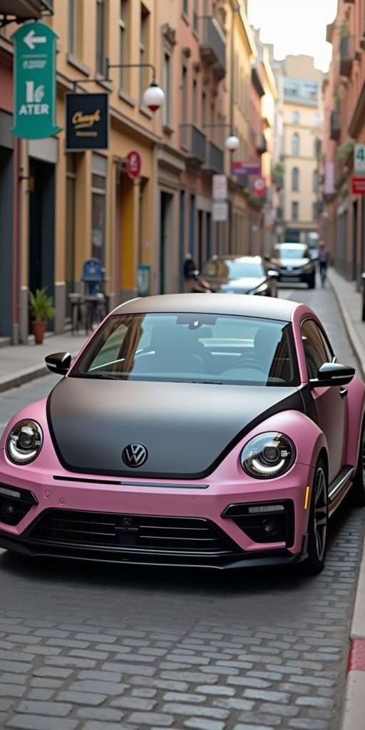 volkswagen bug pink